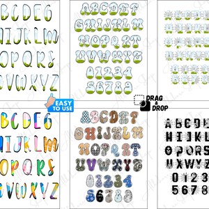Fill-your-own alphabet letters designed for easy Canva use.