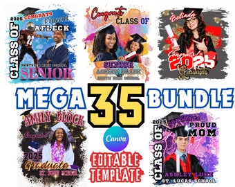 Senior 2026 Shirt Design Bundle: Canva Template (Digital Download)