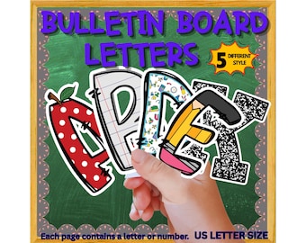 Back to School Bulletin Board Letters: Printable Classroom Decor (PDF Download