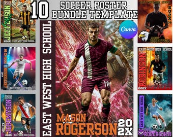 Editable Soccer Poster Template: Canva Sports Banner (Digital Download)