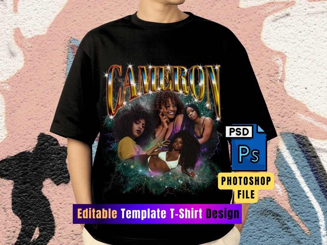Custom Bootleg Rap Tee Template: Editable 90s Design (PSD) - Etsy