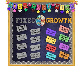 Psychische Gesundheit Bulletin Board Kit Klassenzimmer Wachstum Mindset Dekor druckbare digitale Download