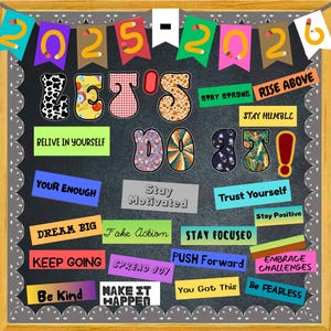 Back to School Bulletin Board Kit 2025 Lets Do It, Printable Kit to Print, Cut and Hang, Classroom Door Decor, Welcome Back Classroom Decors