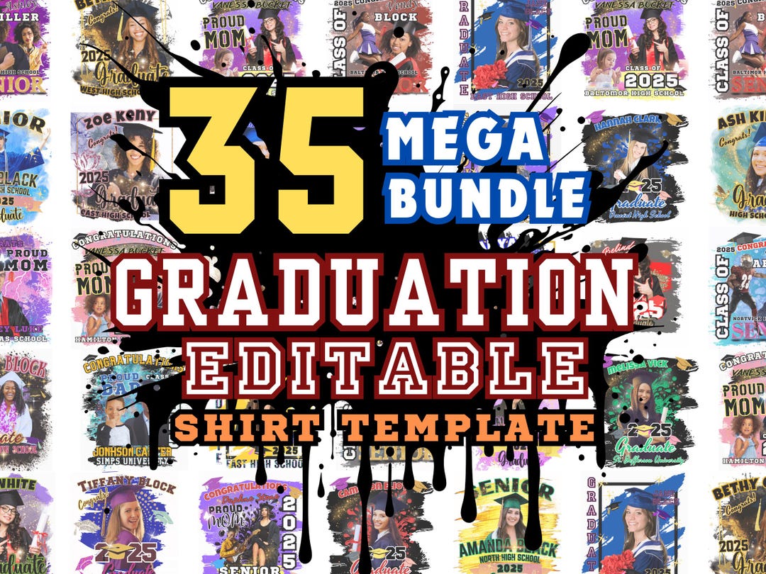 Graduate Canva Templates Grauation Shirt Designs Class of 2026 Family ...