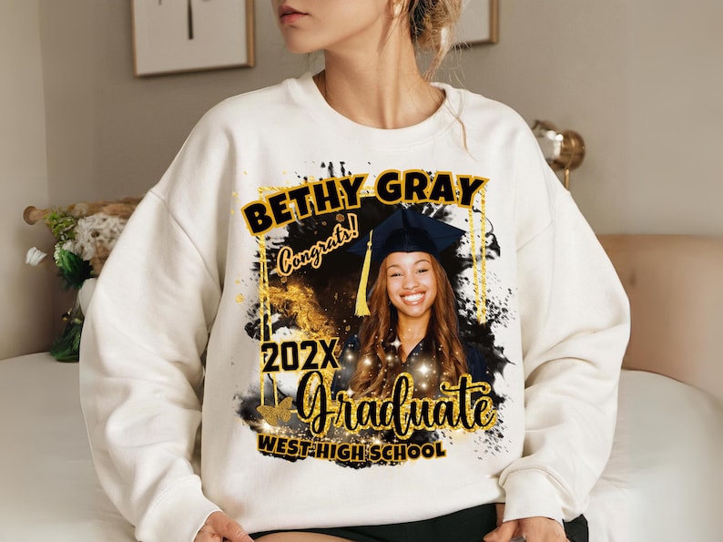 2026 Graduation TShirt Senior Grad Shirt Template: Class of Family Senior Design (Canva Editable) image 6
