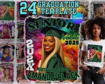 Abitur T-Shirt Design Canva Template: Class of 2024 DIY Bundle
