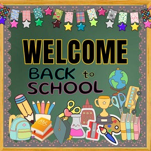 Welcome Back to School Bulletin Board Kit, Classroom Door Decor Classroom Decoration, Printable Kit to Print, Cut & Hang Kindness Door Decor