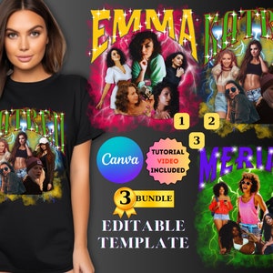 Bootleg Rap Tee Shirt Design Template CANVA PNG Bootleg Pet Comfort Colors Tee Personalized Photo Bootleg PNG for Shirt Graphic 90s T Shirt