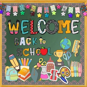 Welcome Back to School Bulletin Board Kit, Classroom Door Decor Classroom Decoration, Printable Kit to Print, Cut & Hang Kindness Door Decor