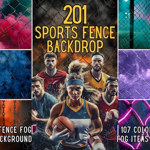 Fence Smoke Fog Sports Digital Backdrops Overlays, Sports Banner, Sports Background PNG, Football, Basketball, Baseball, Volleyball, Hockey