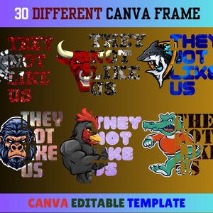 They Not Like Us PNG: Editable Canva T-Shirt Design Templates