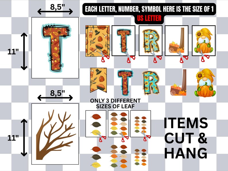 Printable Gratitude Tree: Thanksgiving Bulletin Board Kit, Library ...