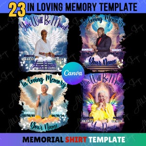 Memorial T-Shirt Template: In Loving Memory Design (Canva)