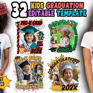 Pre-K Graduation Canva Template: Class of 2025 Shirt Design