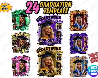 Pop Out 2026 Graduation Shirt Template: 26 Senior Grad Photo Design, Graduate Tshirt (Digital-File)