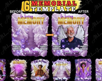 Plantilla de Canva para camiseta conmemorativa: Diseño Purple Heaven (Descarga digital)