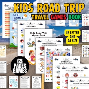 Kids Road Trip Games Bundle: 65+ Printable Travel Activities (PDF Download)