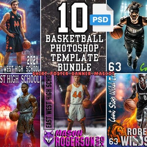 Basketball-Poster Vorlage: Senior Banner Foto (PSD Datei)