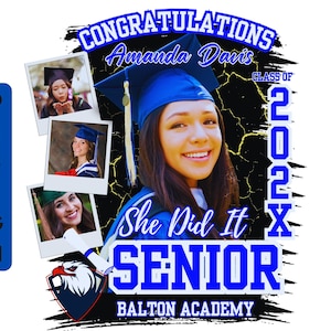 Class of 2025 Graduation T-Shirt Design: Canva Template (Digital Download)