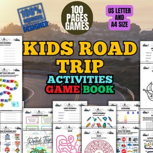 Road Trip Games for Kids: Printable Travel Activity Book (PDF Download)