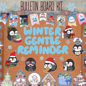 Winter Bulletin Board Kit Mental Health Printable Self Care December Kindergarten Preschool Classroom Decor, January Prek Bulletin Board PDF
