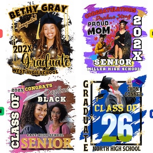 2026 Graduation TShirt Senior Grad Shirt Template: Class of Family Senior Design (Canva Editable) image 2