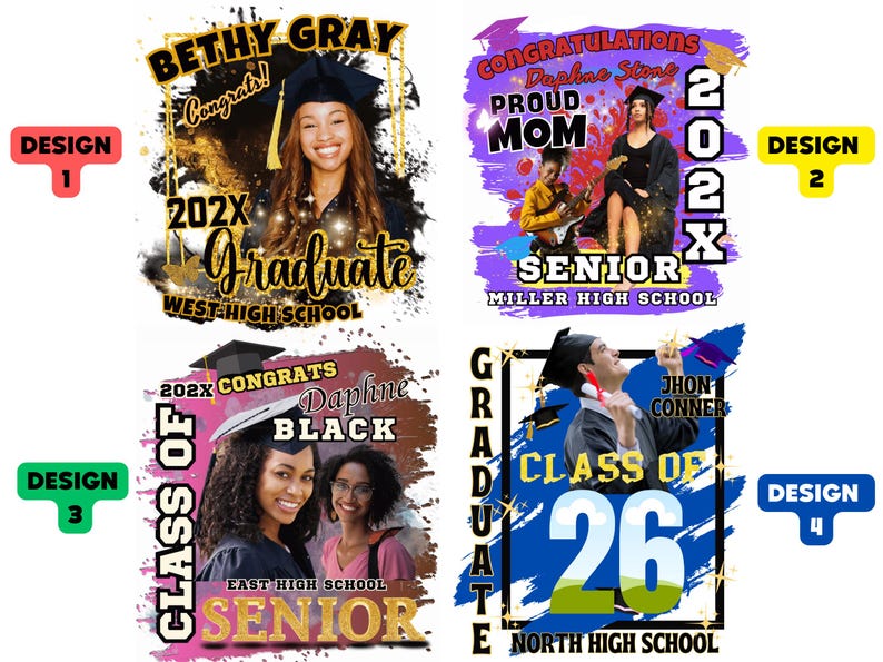 2026 Graduation TShirt Senior Grad Shirt Template: Class of Family Senior Design (Canva Editable) image 2