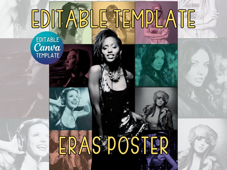 Eras Tour Poster Canva Template Eras Tour Wall Art Eras Custom Eras