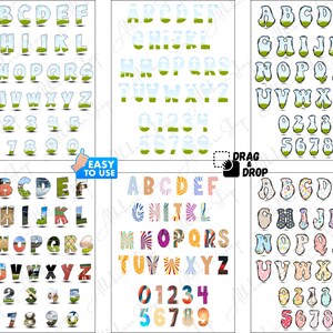 Creative font frames ideal for Canva alphabet design projects.