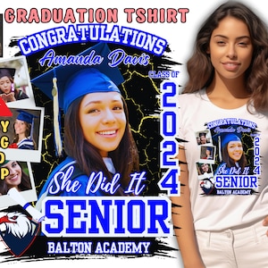 Graduation T-Shirt Design: Class of 2025 Canva Template (PNG)