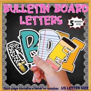 Printable Bulletin Board Letters: Back to School Classroom Decor (PDF Download