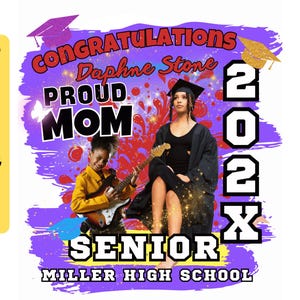 2026 Graduation TShirt Senior Grad Shirt Template: Class of Family Senior Design (Canva Editable) image 4