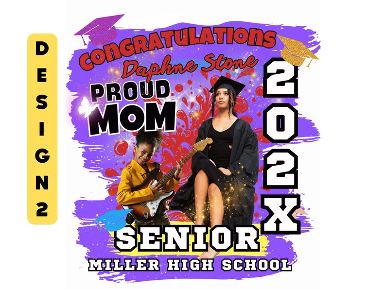 2026 Graduation TShirt Senior Grad Shirt Template: Class of Family Senior Design (Canva Editable) image 4
