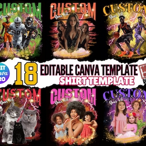 Bootleg Shirt Template: Custom Photo Design (Canva Pro, Digital Download
