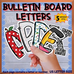 Printable Bulletin Board Letters: Back to School Classroom Decor (PDF Download