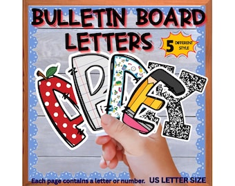 Printable Bulletin Board Letters: Back to School Classroom Decor (PDF Download