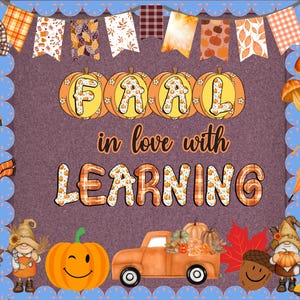 Fall Classroom Bulletin Board Kit: Pumpkin Decor (PDF Download)