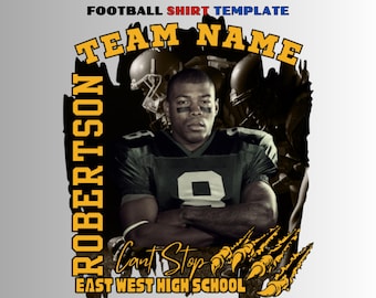 High School Football T-Shirt Design-Vorlage (Canva)