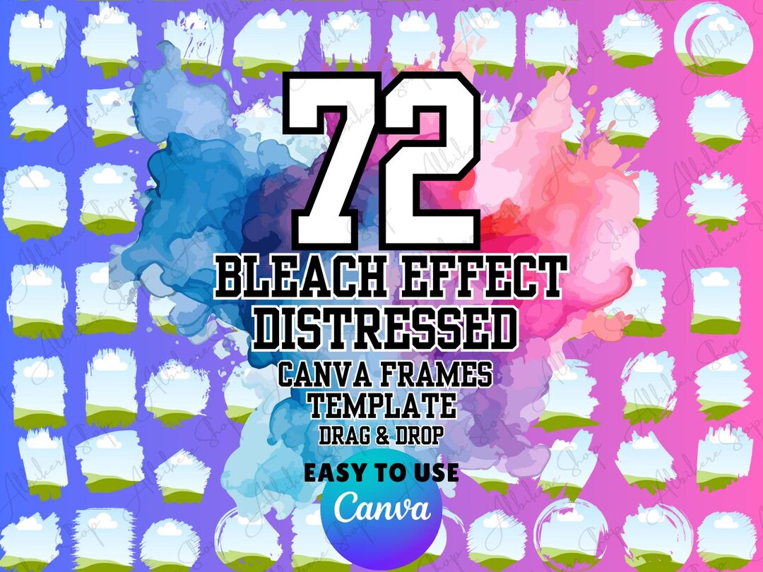 Bleach Effect Canva Frames Bundle Distressed Torn Edge Photo Collage ...