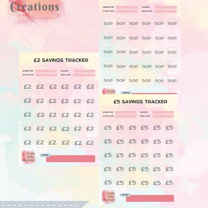 50p Savings Tracker, Digital Download, 1 x A6 Printable, Simple Challenge Tracker, A6 Size