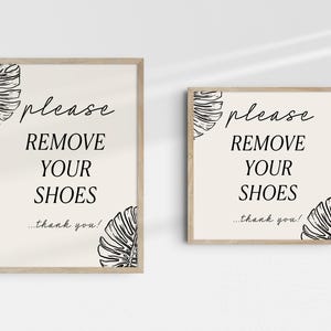 Printable Please Remove Your Shoes Sign For Entryway Room, Shoes Off, No Shoes Poster, Instant Digital Download, Front Door, Text Home Decor