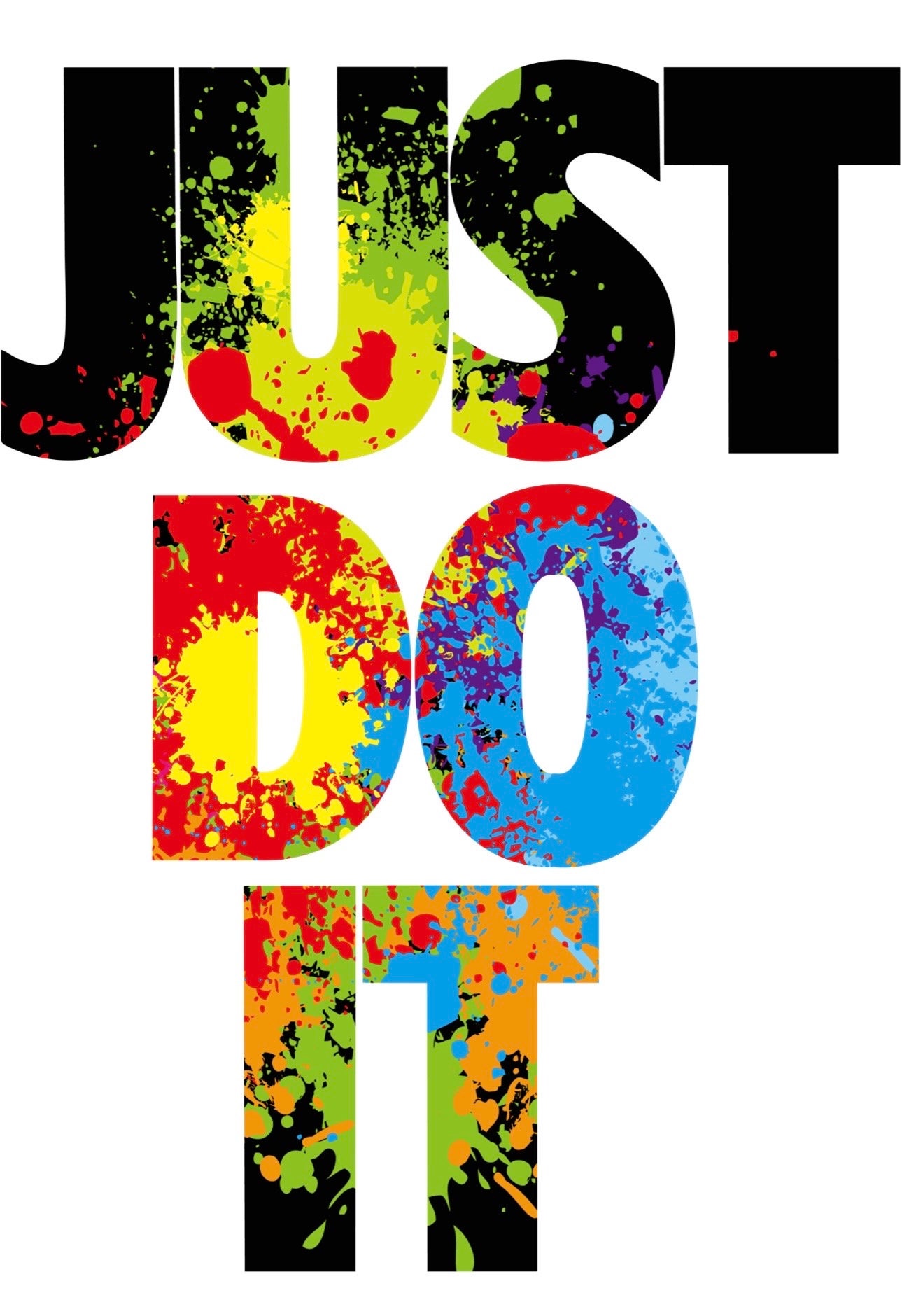 Just Do It Splatter 1 DTF Etsy