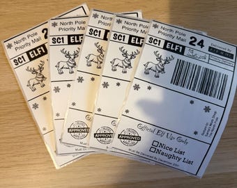Elf Mail Custom Gift Labels