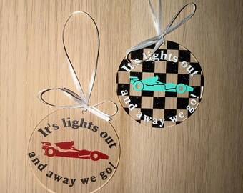 F1 Racing It’s Lights Out Team Christmas Ornaments
