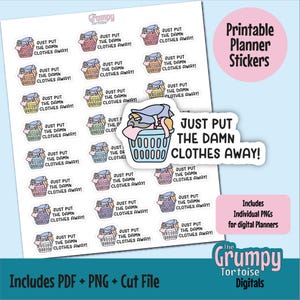 Pegatinas para el planificador de tareas del hogar: pegatinas digitales funcionales y atrevidas en tonos pastel (PDF, PNG, archivo de corte Silhouette)