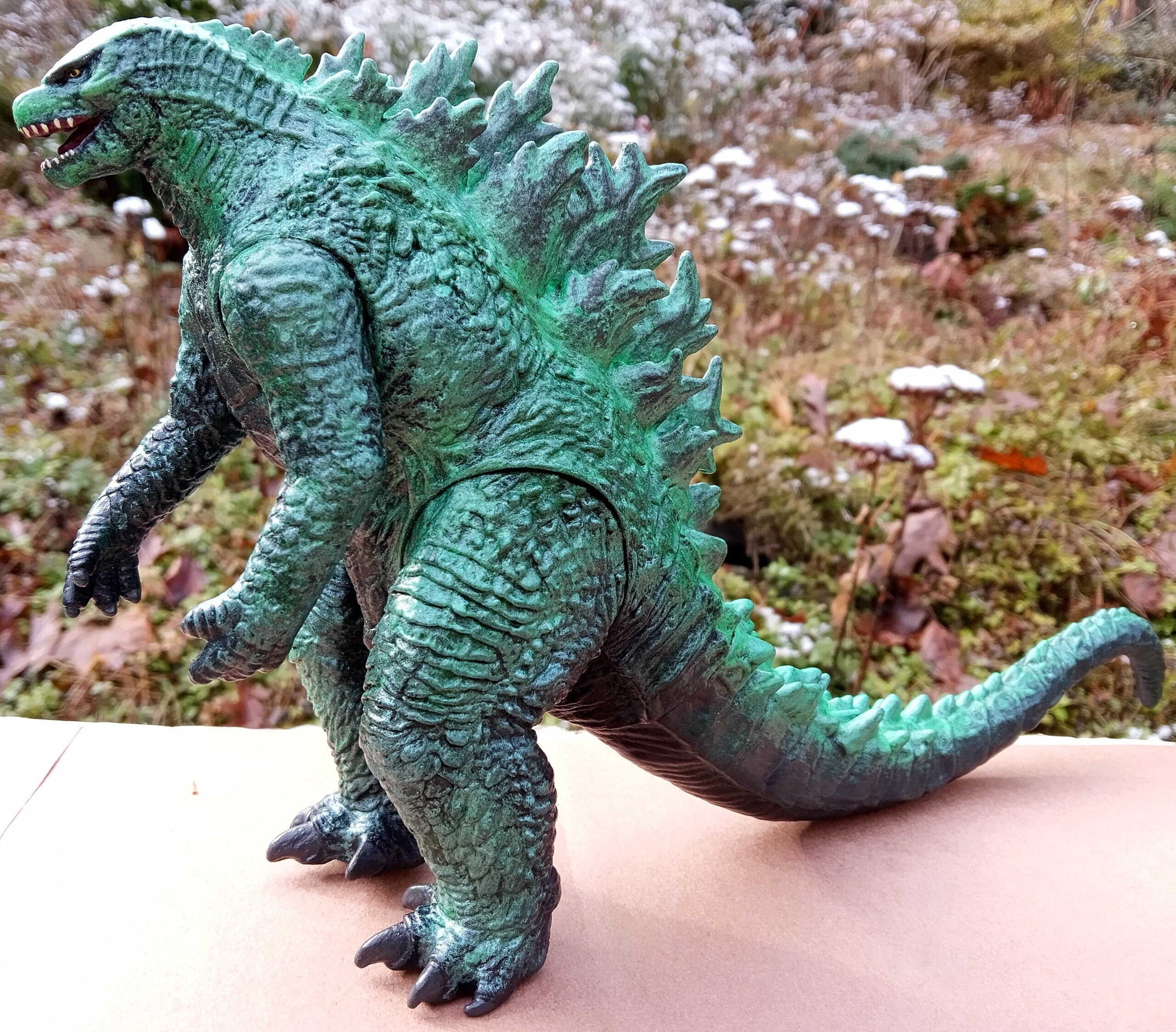 Godzilla 2019 6 Figure Repaint custom bioglow Green Color Scheme Etsy