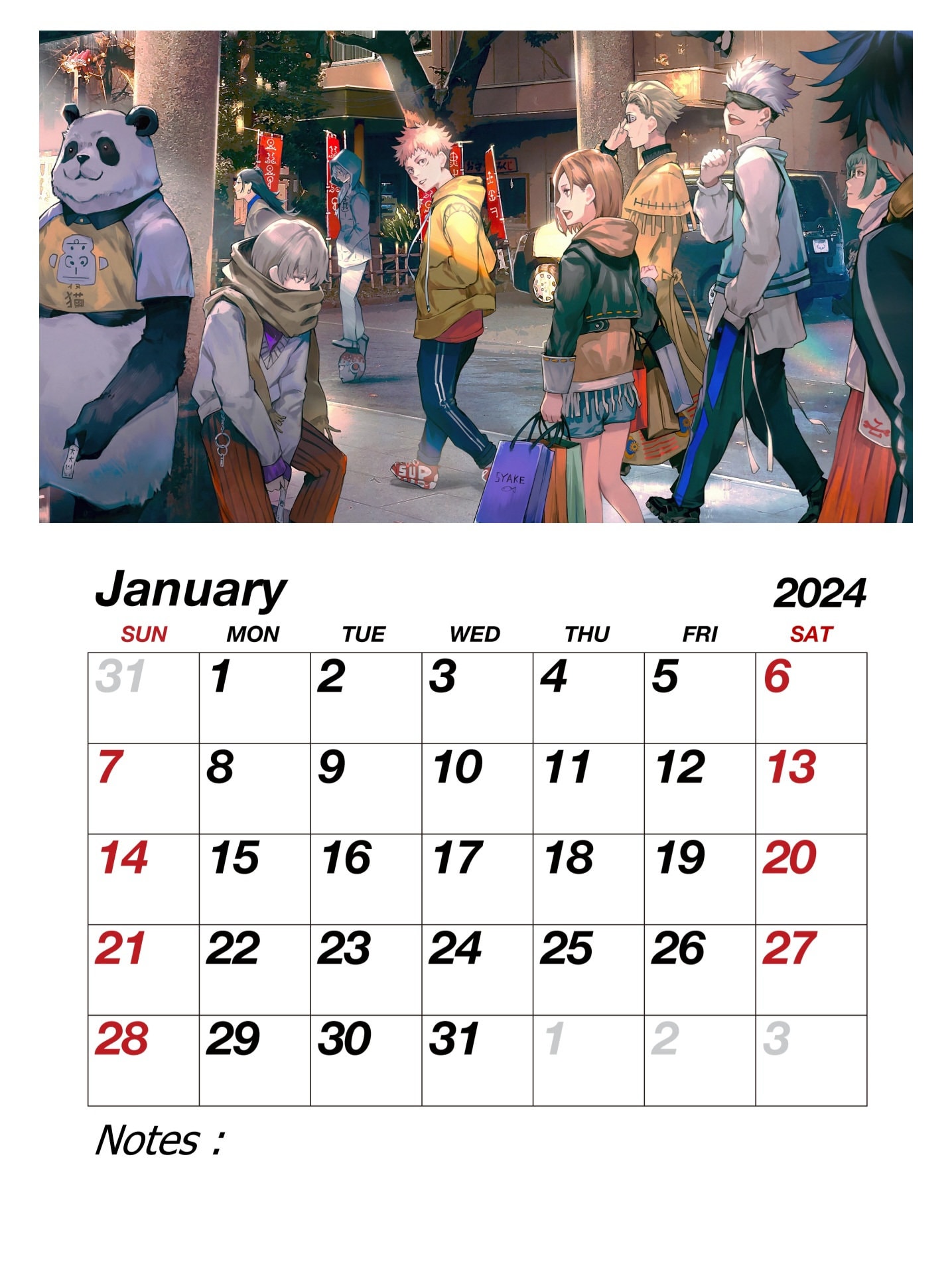 2024 Anime Calendar jujutsu Kaisen Etsy 2024-anime-calendar-jujutsu-kaisen-etsy