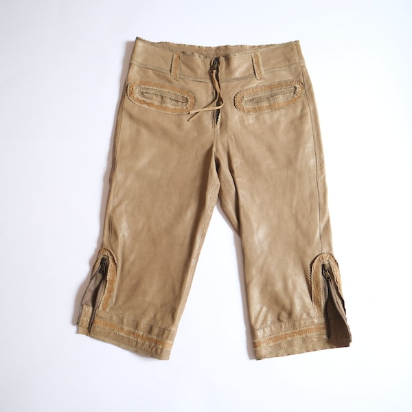 Plein Sud Leather Capri Pants