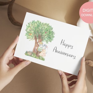 Printable Anniversary Card For Couple, Digital Happy Anniversary Card For Husband, Digital Anniversary Card For Parents