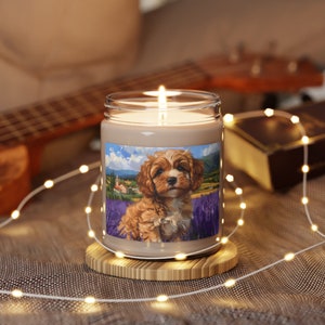 Regalo de vela perfumada para Cavapoo Mom Candle Regalo de vela aromática personalizada para el propietario de Cavapoo